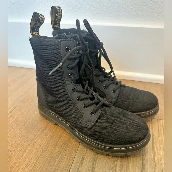 Dr Martens Combs J Youth Canvas Black Combat Boot Size 2 JY004 SH07W‎ - Picture 3 of 8